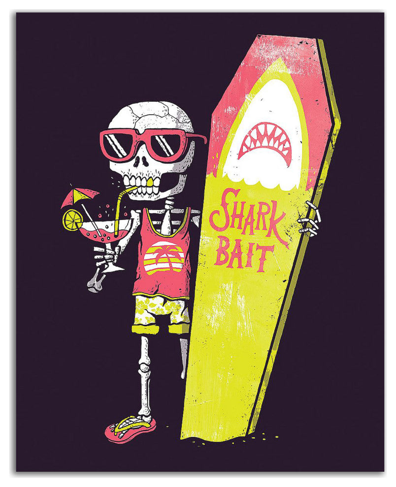 "Shark Bait" by Michael Buxton, Print on Canvas, 14"x18"