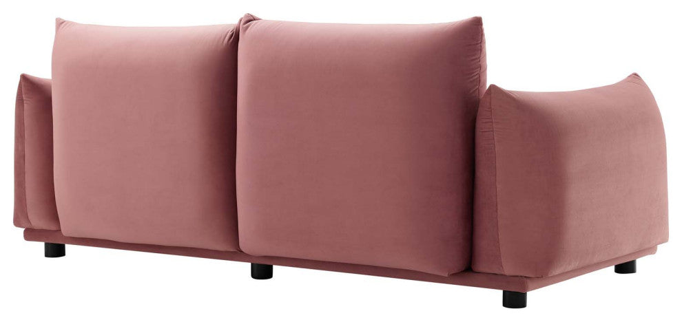 Copious Performance Velvet Loveseat Dusty Rose
