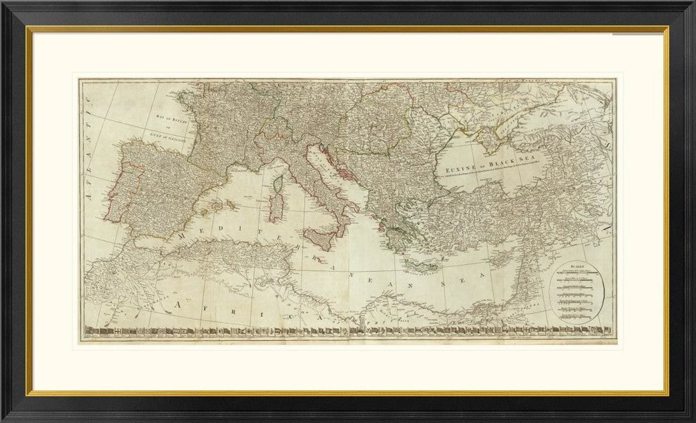 Europe and Its Empires, Kingdoms, States, Republics (Southern), 1787, 46"x28"