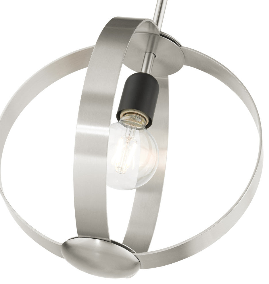 Brushed Nickel Industrial, Modern, Nostalgic, Rustic, Loft Pendant