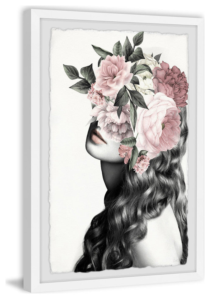 "Curly Bloom" Framed Painting Print, 24"x36"