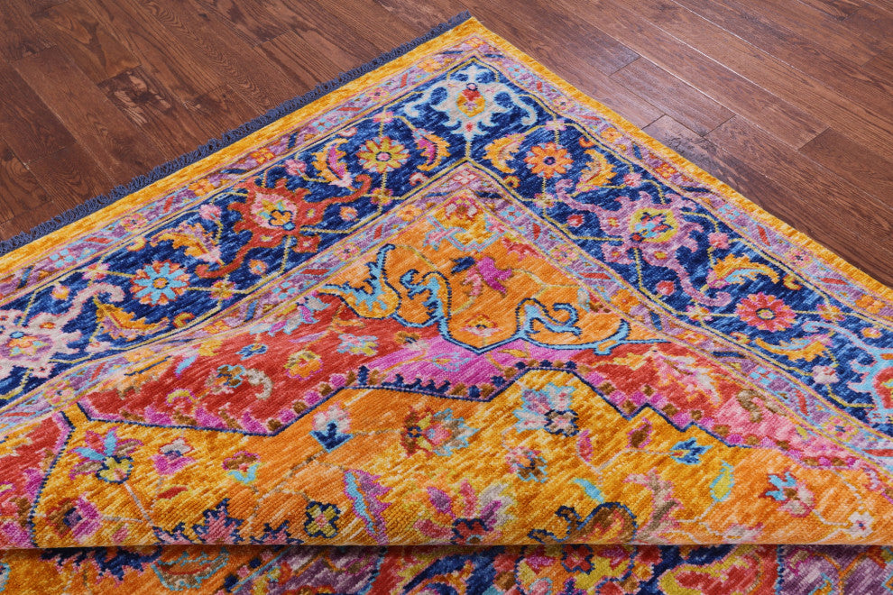 Heriz Serapi Hand-Knotted Wool Rug 9' 2" X 11' 10" - Q16089