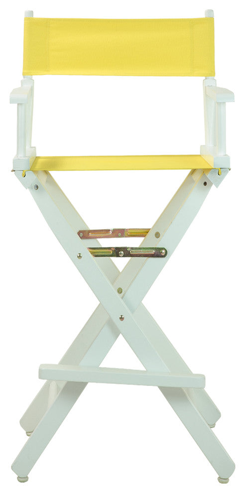030" Director's Chair White Frame-Yellow Canvas