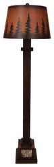 Aspen Mission Style Floor Lamp With Poplar Bark Accents