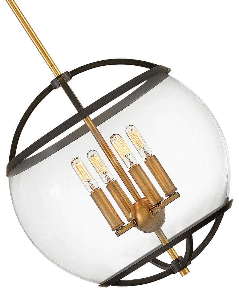 Hinkley Calvin Medium Orb Pendant, Black