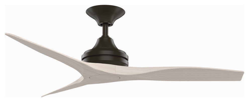Fanimation Spitfire Ceiling 60" Fan, Dark Bronze Motor, White Washed Blades