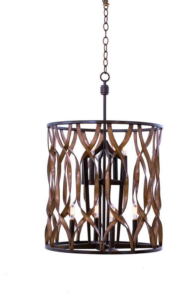 Soho 20x31in 8 Lt Industrial Large Pendants by Kalco
