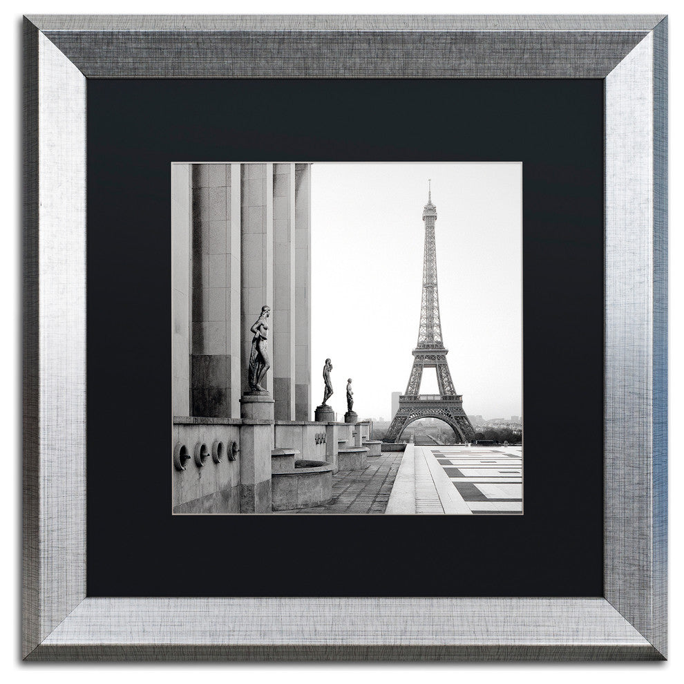 Alan Blaustein 'Tour Eiffel 5' Art, Silver Frame, Black Mat, 16x16