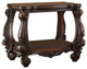 Benzara BM177643 Wooden End Table With Bottom Shelf in Cherry Brown