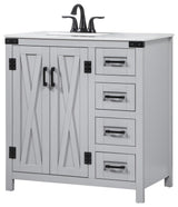 Home Living 19" Farmhouse Grey-Light Bathroom Vanity