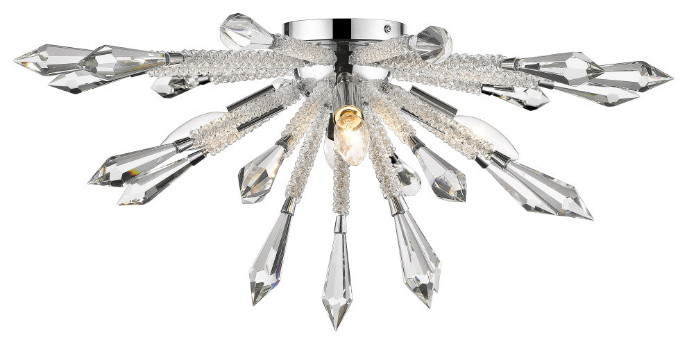 Zlite 4002F4 4-Light Flush Mount, Clear