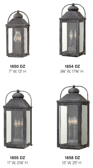 Hinkley Anchorage Small Wall Mount Lantern, Aged Zinc