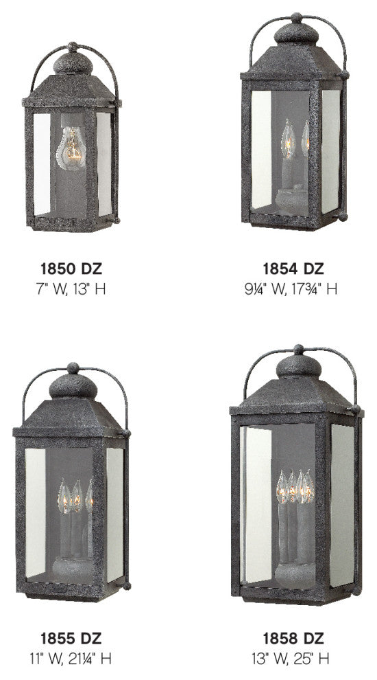 Hinkley Anchorage Small Wall Mount Lantern, Aged Zinc