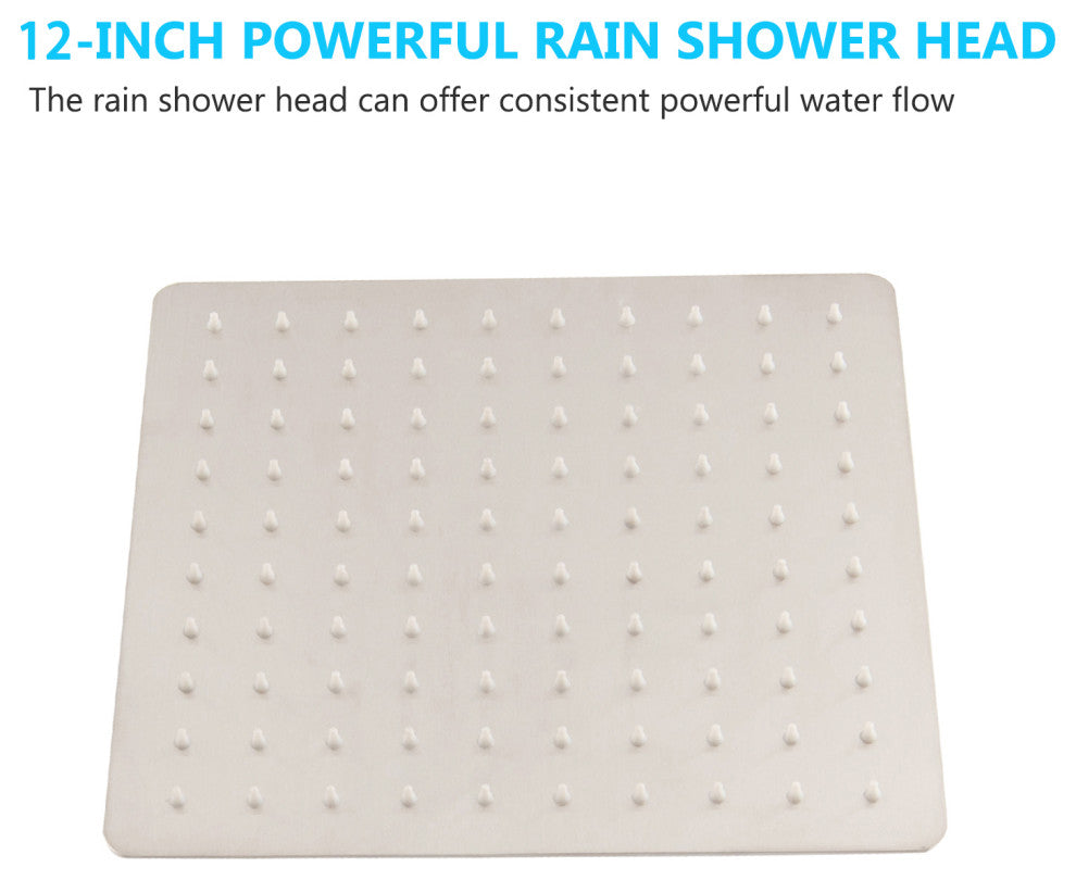 Ceiling-mounted shower system With handheld shower set, Brushed Nickel