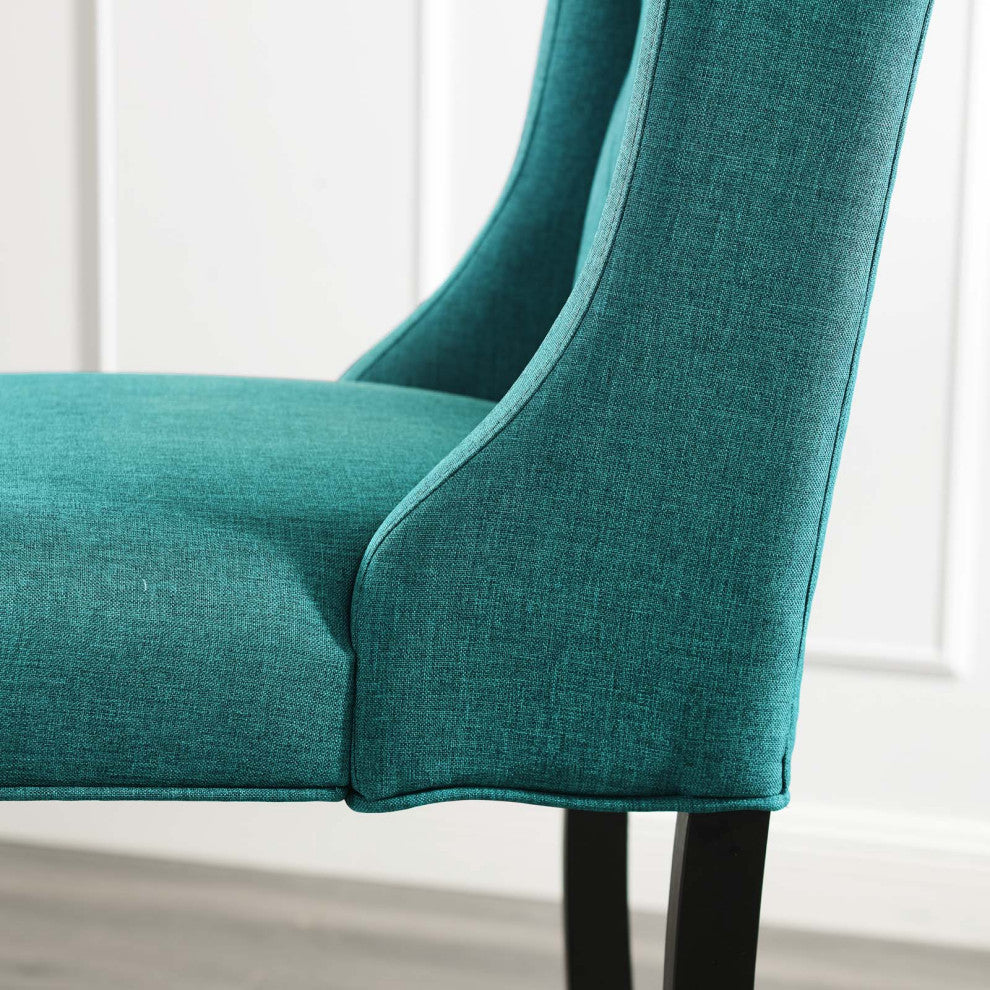 Tufted Bar Stool Chair Barstool, Fabric, Wood, Teal Blue, Modern, Bar Pub Bistro