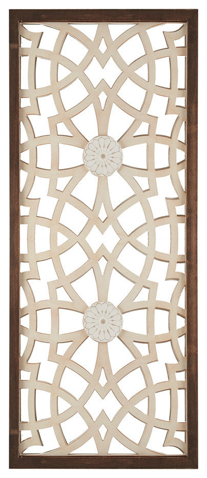 Madison Park Damask Wood Panel Carved Wall Panel