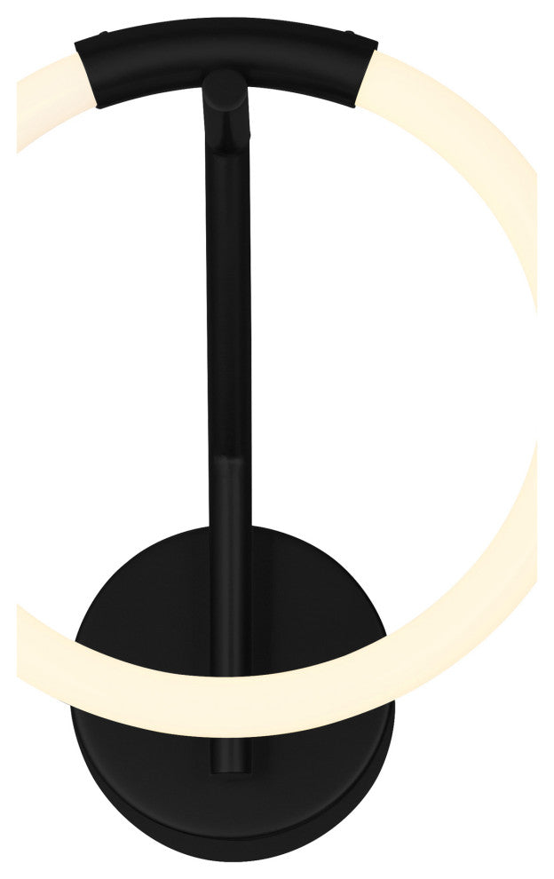 Hoops 1 Light LED Wall Sconce With Black Finish