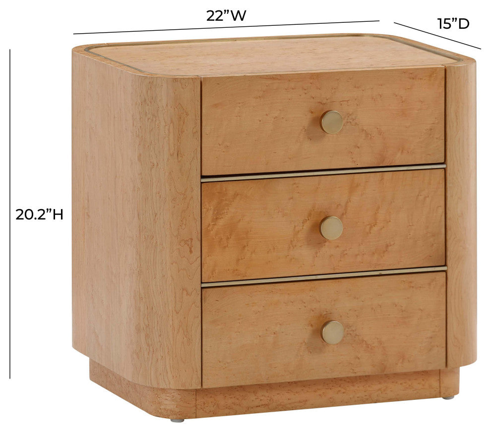 Abigail Natural Birdseye Maple Nightstand