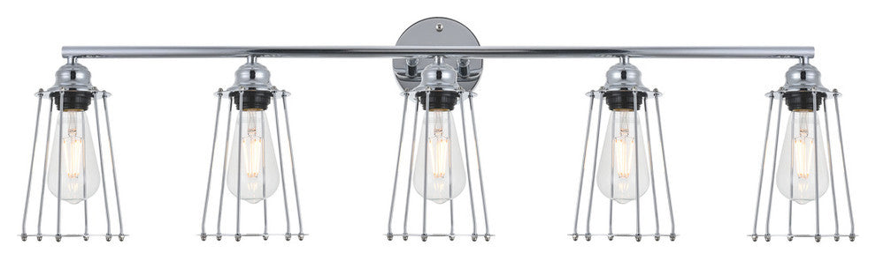 Living District Auspice 5-Light Chrome Wall Sconce