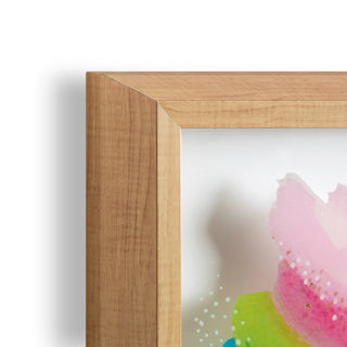 Blake Bright Abstract Framed Printed Glass by Ettavee, Natural 18x24