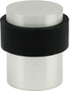 Cylindrical Shape Door Stop, Floor Mount, Satin Stainless Steel