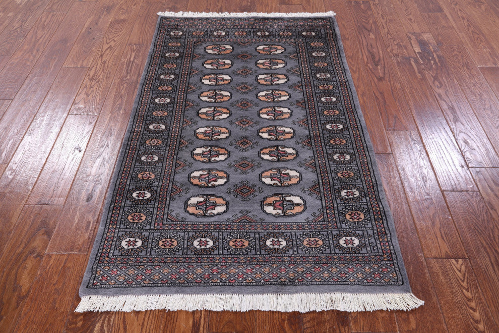 Silky Bokhara Hand Knotted Wool Rug 3' 1" X 5' 0" - Q13814