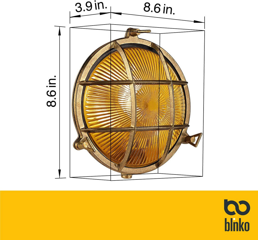 Round Vintage Industrial Wall Sconce Waterproof Wall Light Fixture