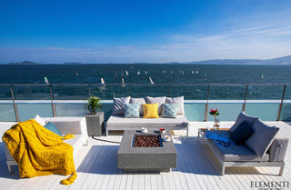 Manhattan 36" Concrete Fire Table (Natural Gas) / Light Grey