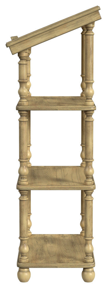 Alden 4-Tier Library Stand, Beige