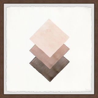 "Brown Tiles" Framed Painting Print, 12"x12"
