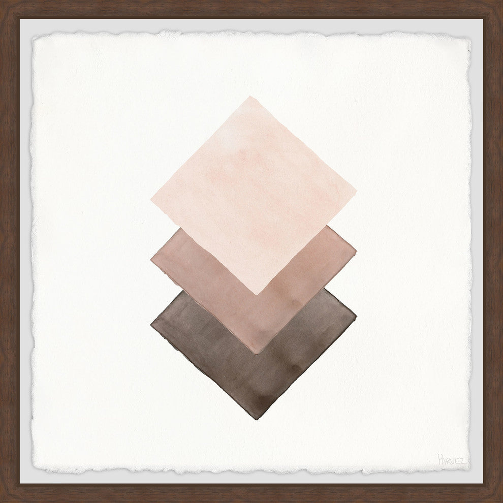 "Brown Tiles" Framed Painting Print, 12"x12"