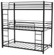 Black Twin Over Twin Over Twin Traditional Bunk Bed