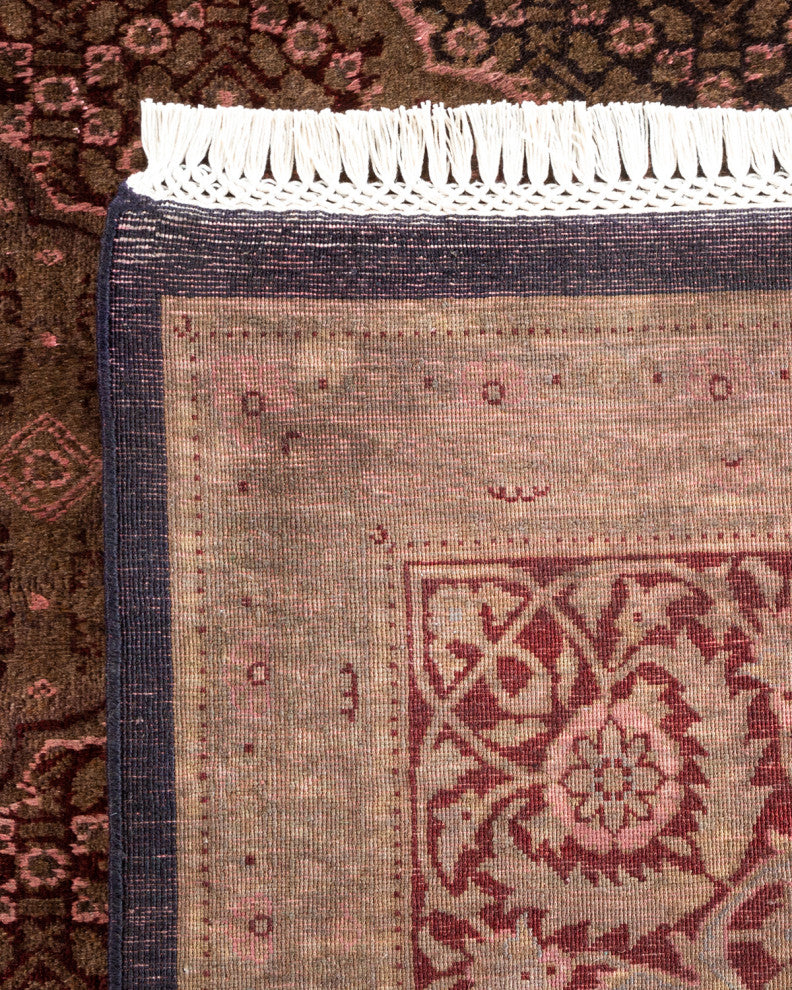 Fine Vibrance, One-of-a-Kind Hand-Knotted Area Rug Brown, 9' 0" x 12' 4"