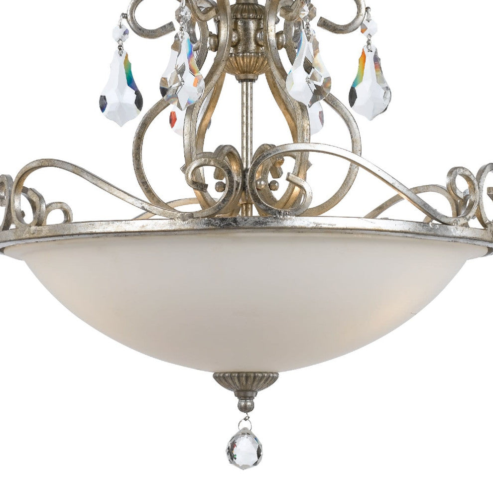 Crystorama Lighting Group 5010-CL-MWP Ashton 3 Light 17"W - Olde Silver