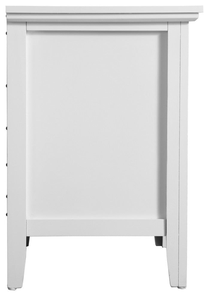 Whitley 3-Drawer Nightstand, White
