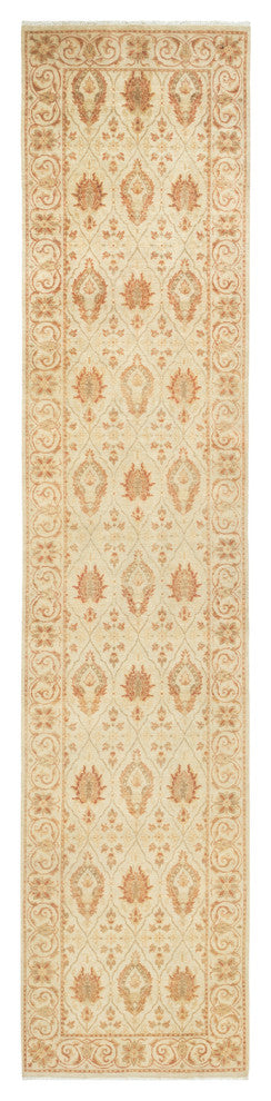 Mogul, One-of-a-Kind Hand-Knotted Runner Ivory, 2'7"x11'10"