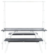 Safavieh Willamy 3-Piece Dining Set Ash Gray/White