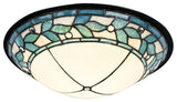 Green Leaves Dome Flush Mount
