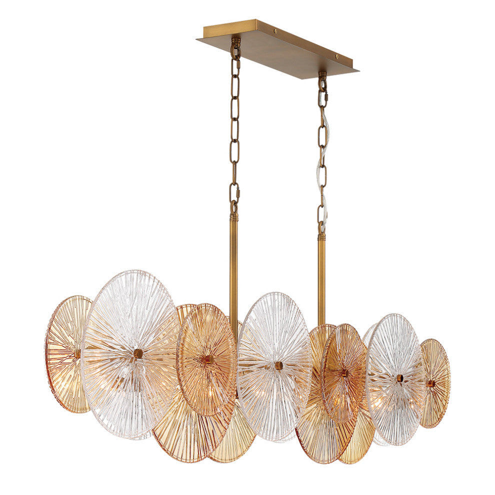 Sue-Anne 8-Light Chandelier, Plated Brass