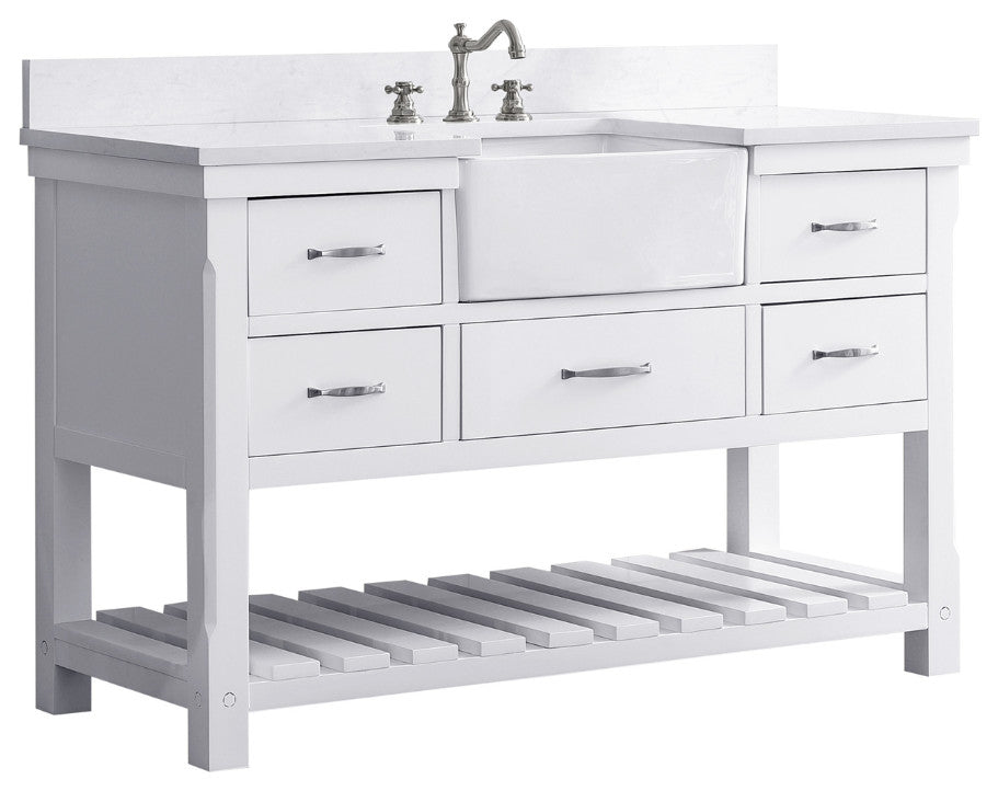 Wesley 54" Bathroom Vanity, White