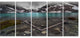 Mountain Lake and Cloudy Sky, Landscape Canvas Print, 60"x28", 5 Panels