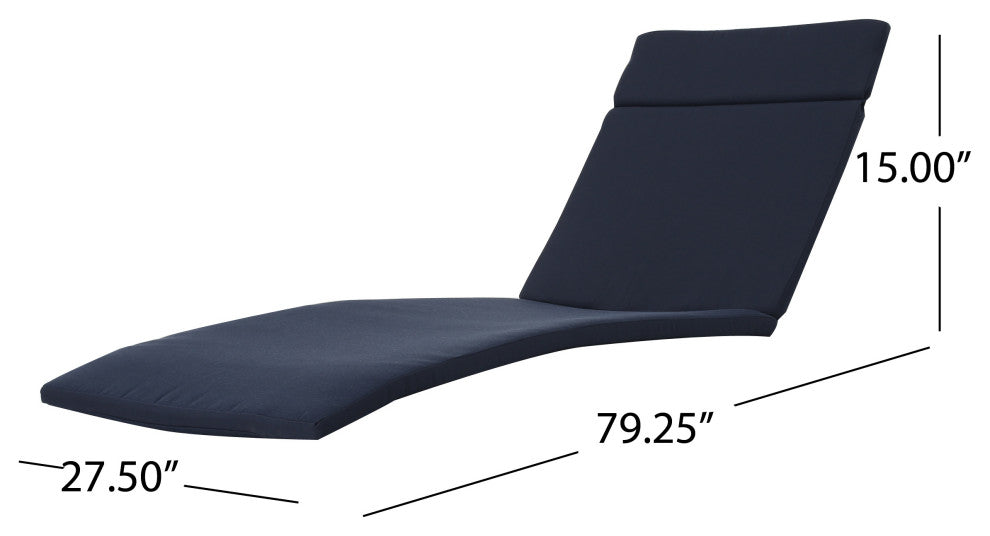 GDF Studio 3-Piece Dumont Outdoor Wicker Chaise Lounge With Cushions