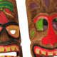Hand Carved Wood Art Polynesian Party Hawaiian Tiki Masks 10 Piece Set 10 Inch