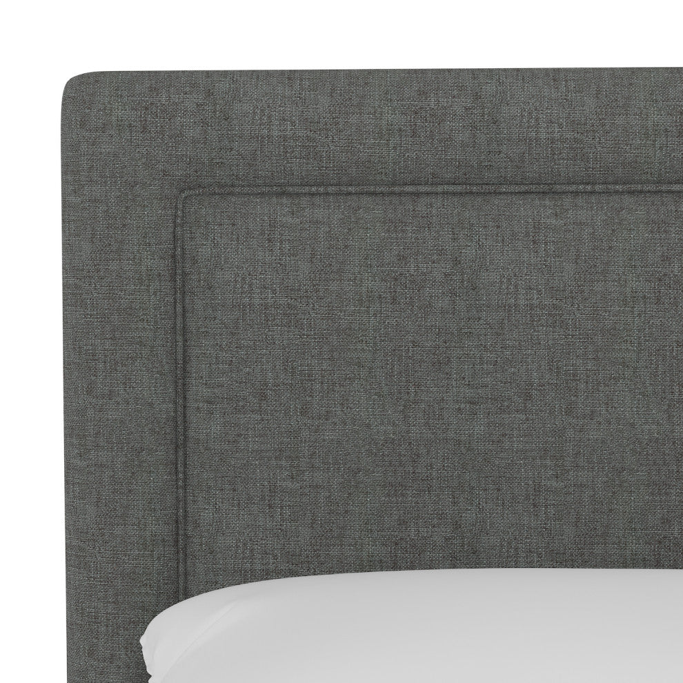 Ana Queen Square Bed, Zuma Charcoal