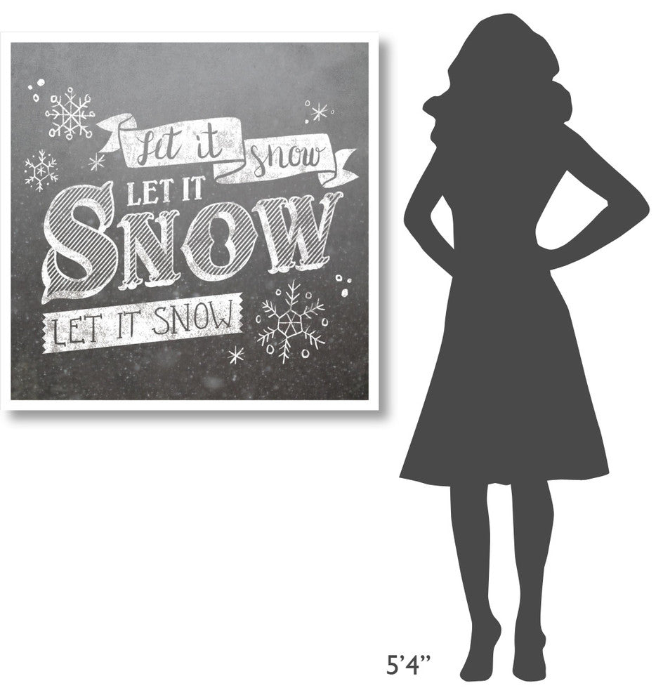 "Let it Snow" Digital Paper Print by Laura Marshall, 38"x38"