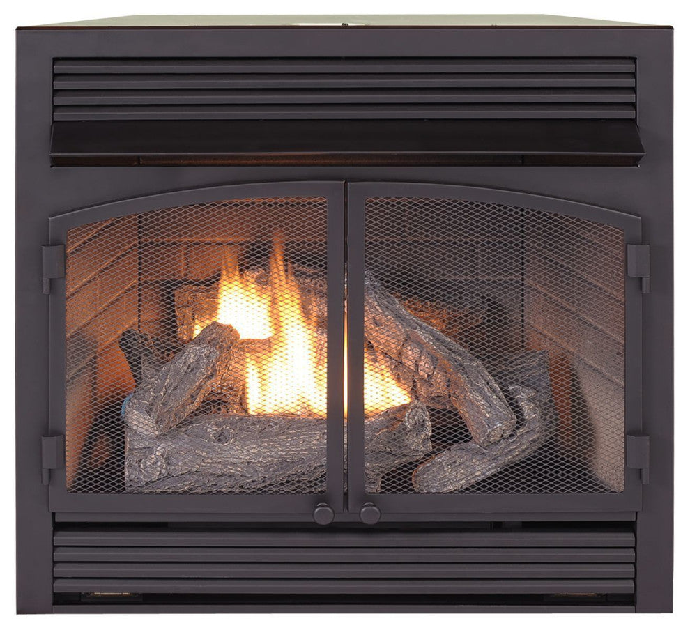 Duluth Forge Dual Fuel Ventless Gas Fireplace Insert - 32,000 BTU, Remote