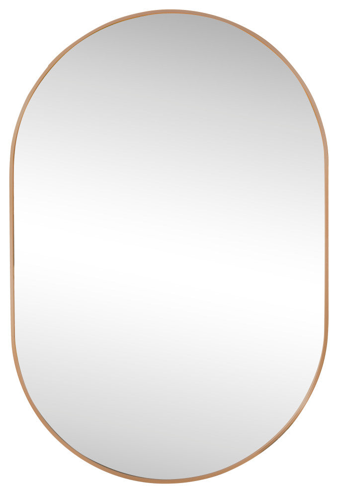 Milly Medium Oval Metal Framed Wall Mirror