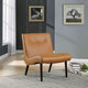 Alexis Accent Chair, Vintage Caramel, Faux Leather