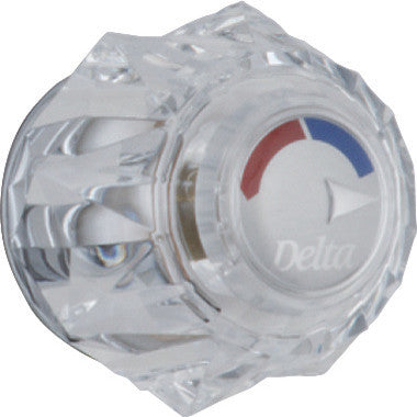 Delta Classic Clear Knob Handle Single Handle, Polished Chrome