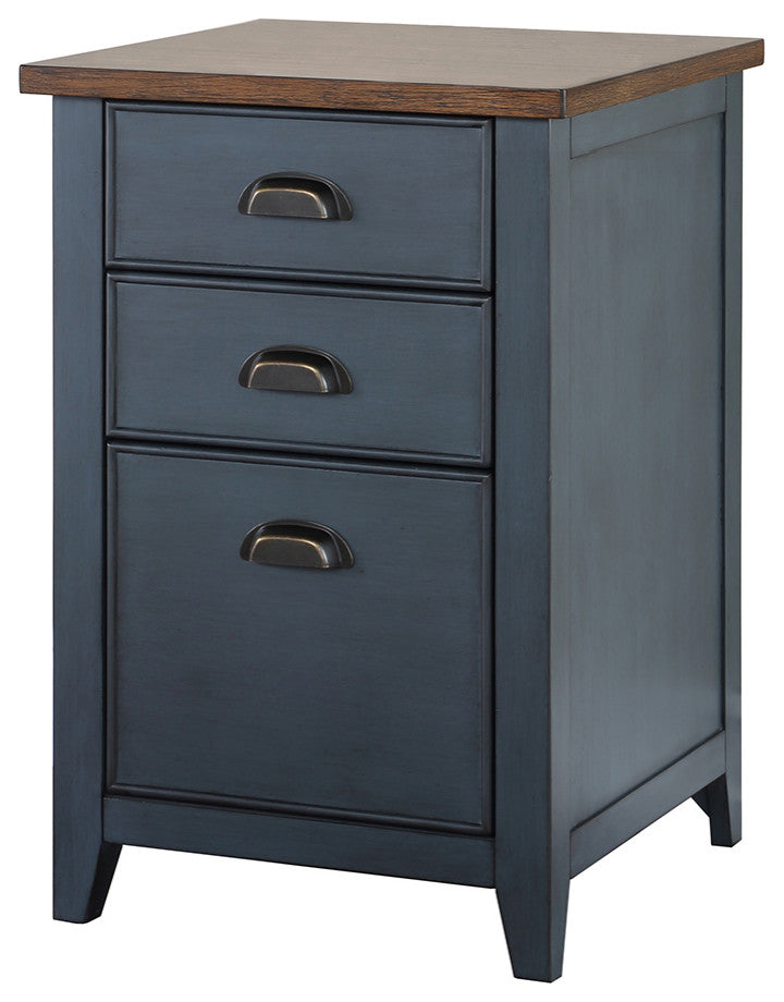 Farmhouse Three Drawer Wood File Cabinet S